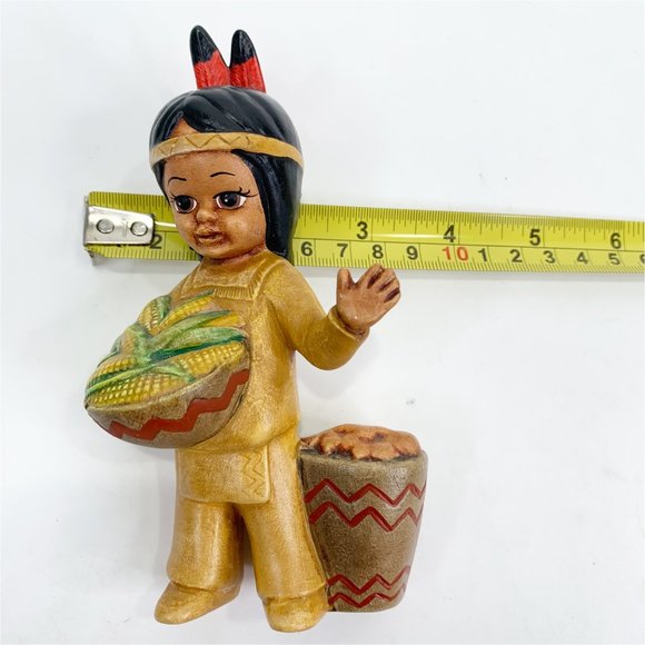 Vtg Thanksgiving Decor Native American Indian Figurine Duncan Enterprises 1981 - Picture 4 of 13